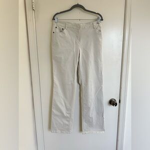 Charter Club Women's Straight Leg Cream Jeans 97% Cotton